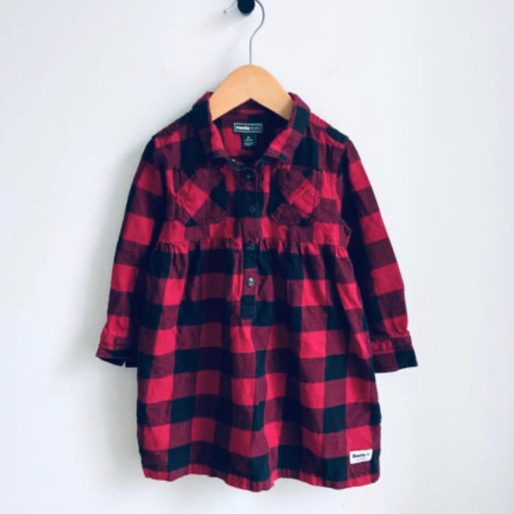 6-12 month Roots  checked Dress